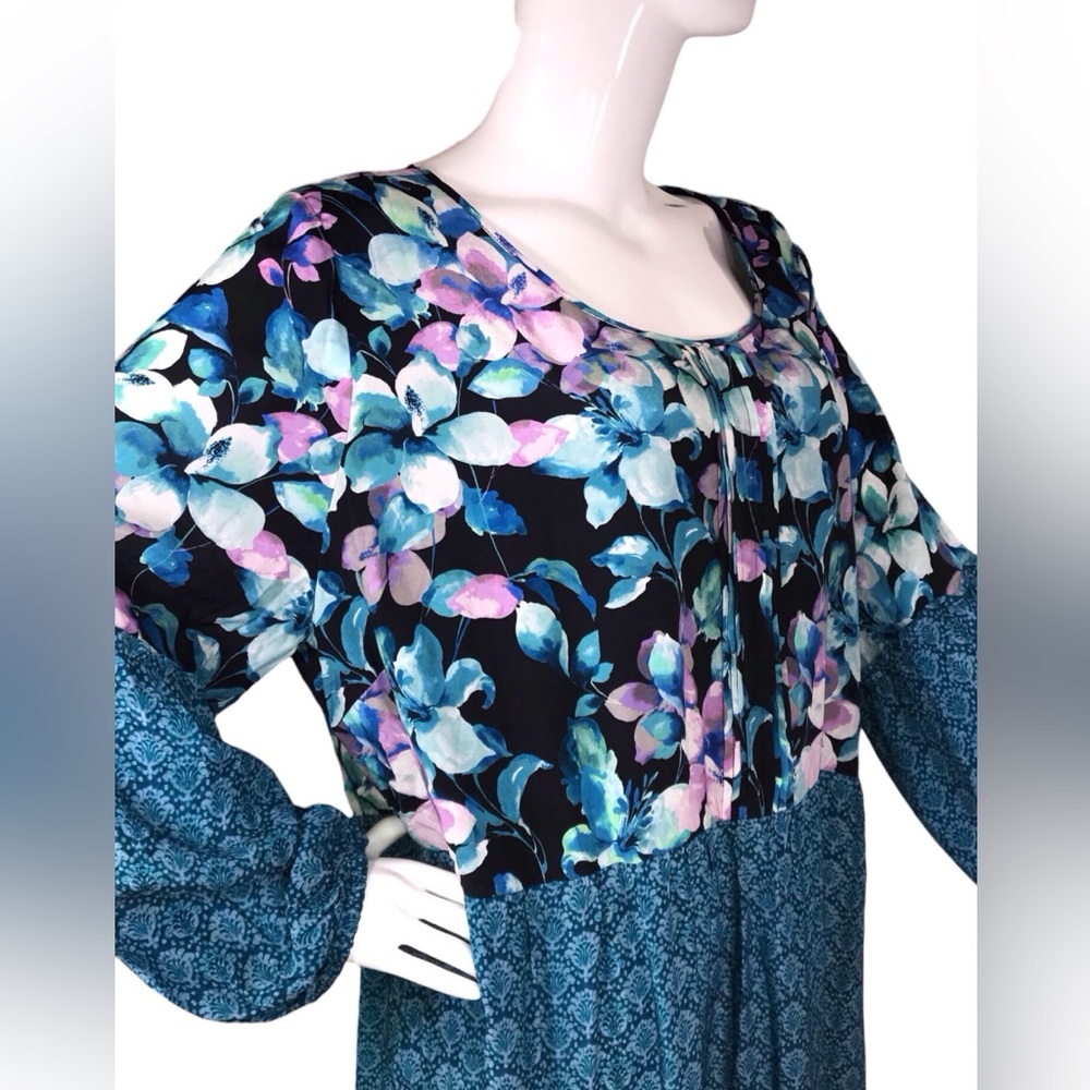 Soft Surroundings 2X Dress Romantic Mixed Print Gypsy Floral - Picture 5 of 16